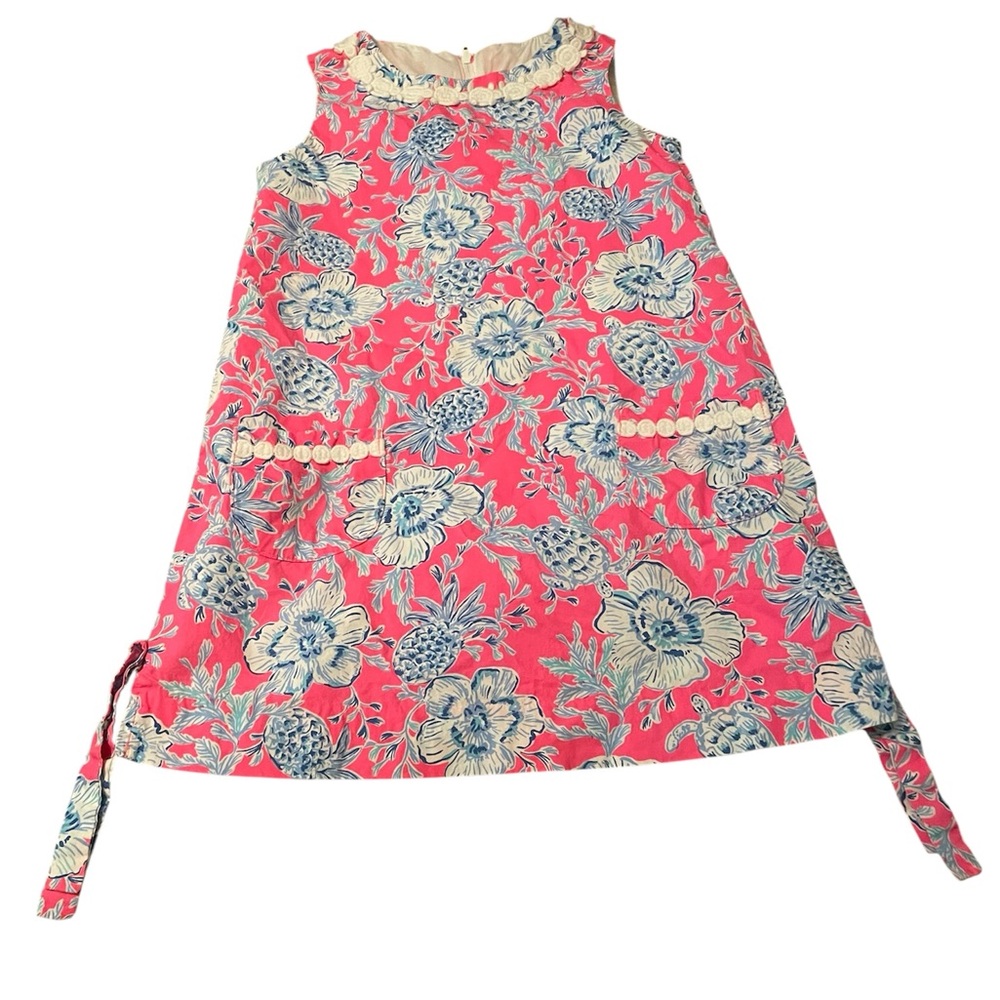 LILLY PULITZER Girls Little Lilly Classic Shift Dress In Roxie Pink Wave 6